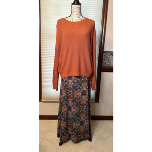Pink Lily Medium Burnt Orange Knit Sweater (Sweater Only)